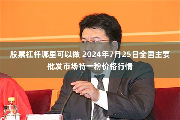 股票杠杆哪里可以做 2024年7月25日全国主要批发市场特一粉价格行情