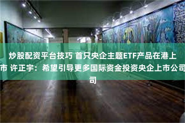 炒股配资平台技巧 首只央企主题ETF产品在港上市 许正宇：希望引导更多国际资金投资央企上市公司