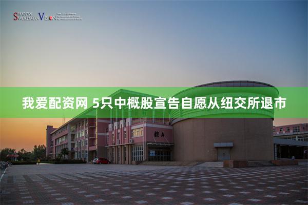 我爱配资网 5只中概股宣告自愿从纽交所退市