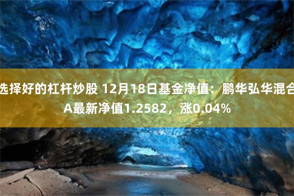 选择好的杠杆炒股 12月18日基金净值：鹏华弘华混合A最新净值1.2582，涨0.04%