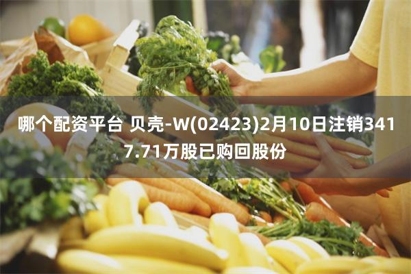 哪个配资平台 贝壳-W(02423)2月10日注销3417.71万股已购回股份