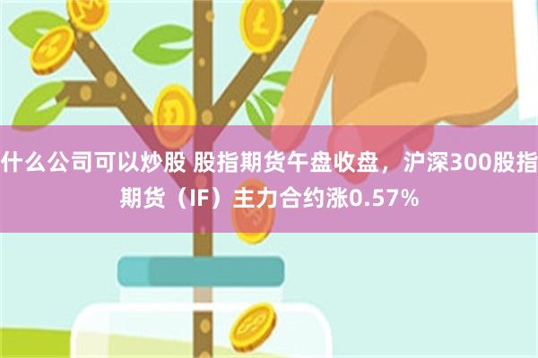 什么公司可以炒股 股指期货午盘收盘，沪深300股指期货（IF）主力合约涨0.57%